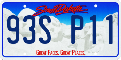 SD license plate 93SP11