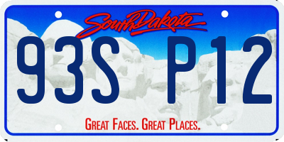 SD license plate 93SP12