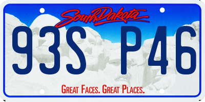 SD license plate 93SP46