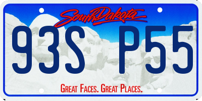 SD license plate 93SP55