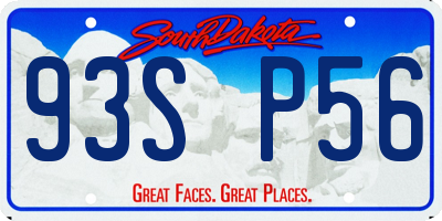 SD license plate 93SP56