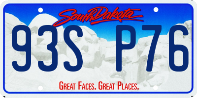 SD license plate 93SP76