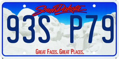 SD license plate 93SP79