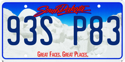 SD license plate 93SP83