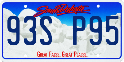 SD license plate 93SP95