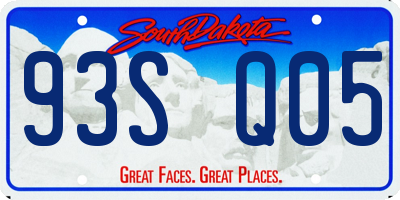 SD license plate 93SQ05