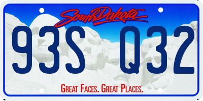 SD license plate 93SQ32