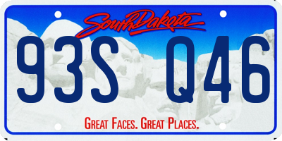 SD license plate 93SQ46