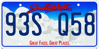 SD license plate 93SQ58