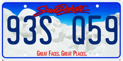 SD license plate 93SQ59