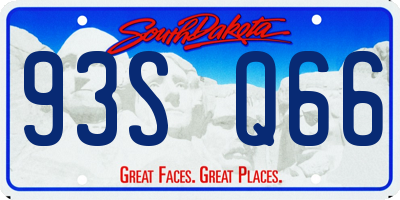 SD license plate 93SQ66