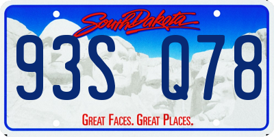 SD license plate 93SQ78