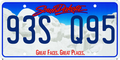 SD license plate 93SQ95