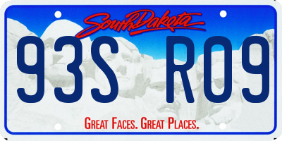 SD license plate 93SR09
