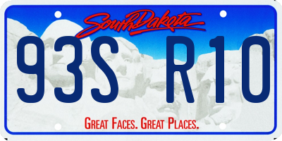 SD license plate 93SR10