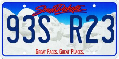 SD license plate 93SR23