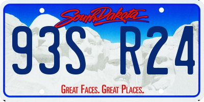 SD license plate 93SR24