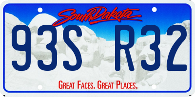 SD license plate 93SR32