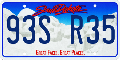 SD license plate 93SR35