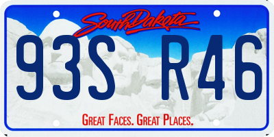 SD license plate 93SR46