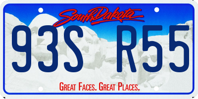 SD license plate 93SR55