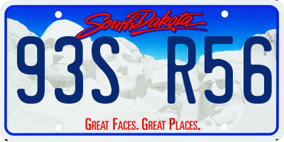 SD license plate 93SR56
