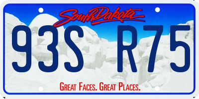 SD license plate 93SR75