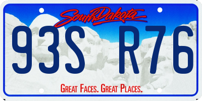 SD license plate 93SR76
