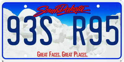 SD license plate 93SR95