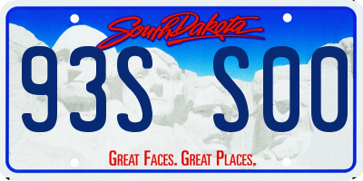 SD license plate 93SS00