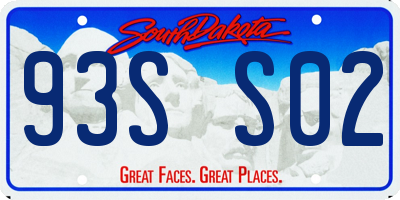 SD license plate 93SS02