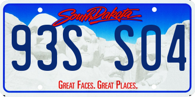 SD license plate 93SS04