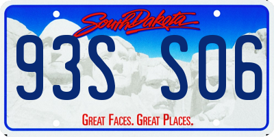 SD license plate 93SS06