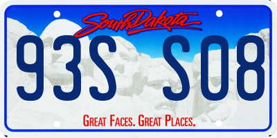 SD license plate 93SS08