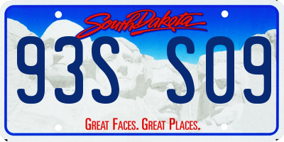 SD license plate 93SS09