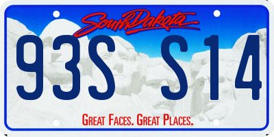 SD license plate 93SS14