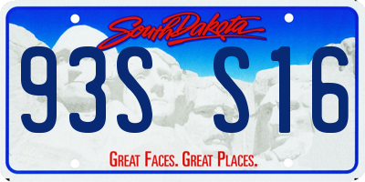SD license plate 93SS16