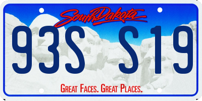 SD license plate 93SS19