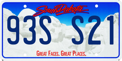 SD license plate 93SS21