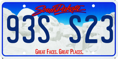 SD license plate 93SS23