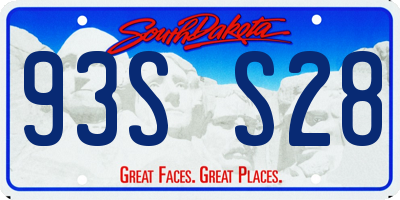 SD license plate 93SS28