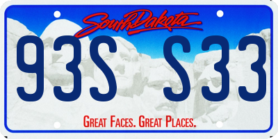 SD license plate 93SS33