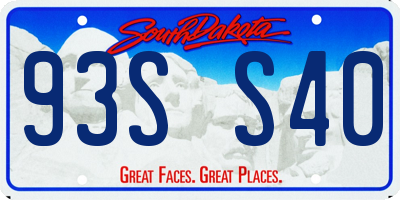 SD license plate 93SS40