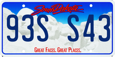 SD license plate 93SS43