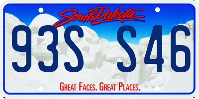 SD license plate 93SS46