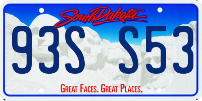 SD license plate 93SS53