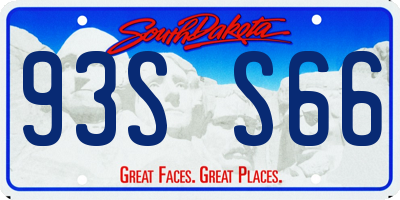 SD license plate 93SS66