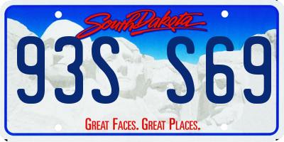 SD license plate 93SS69
