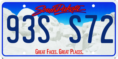 SD license plate 93SS72