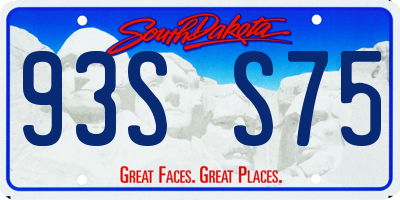 SD license plate 93SS75